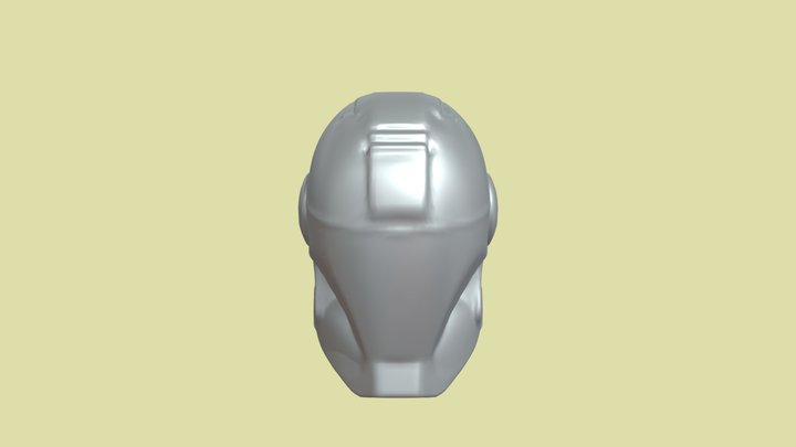 Futuristic helmet with visor 3D Model