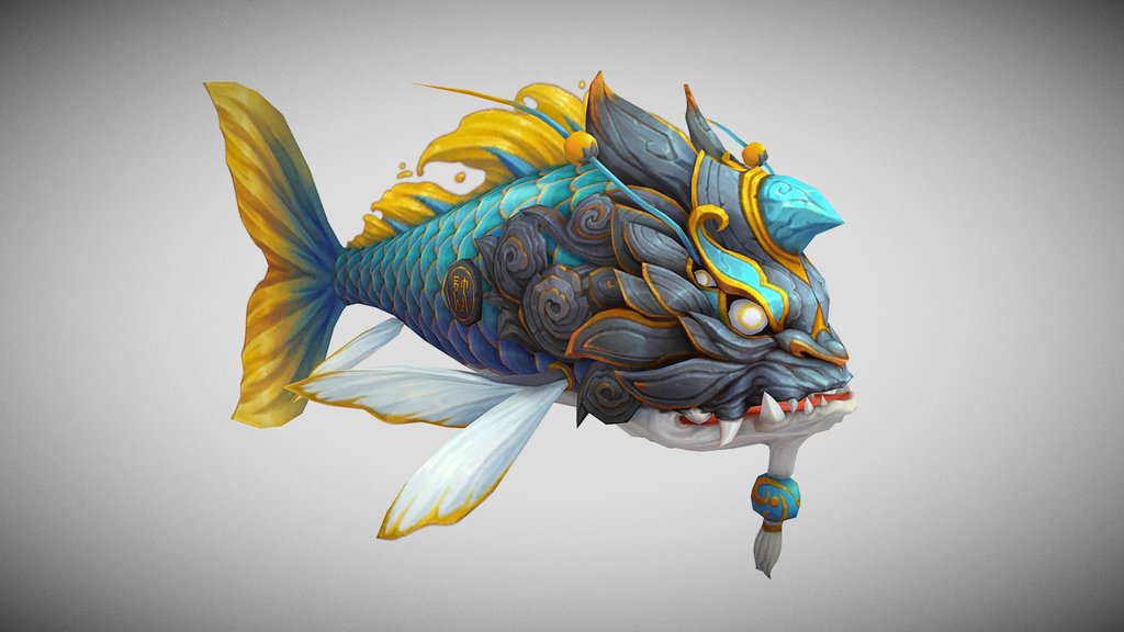 Gigantic Lowpoly monster fish