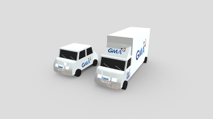 GMA Network OB Vehicles Remake V1 3D Model