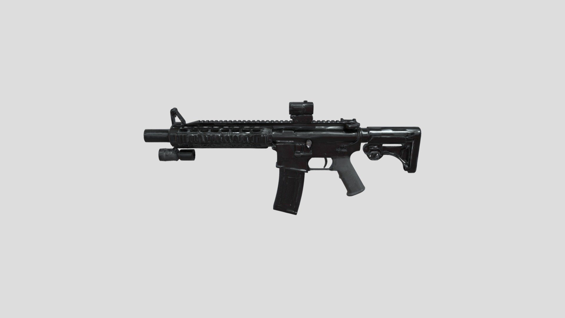 A highly detailed tactical assault rifle - 3D model by kubbblasty ...