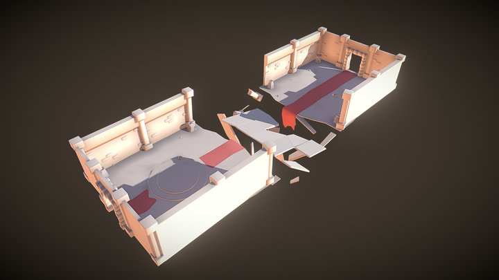 Rpg Dungeon Game Level 3D Model