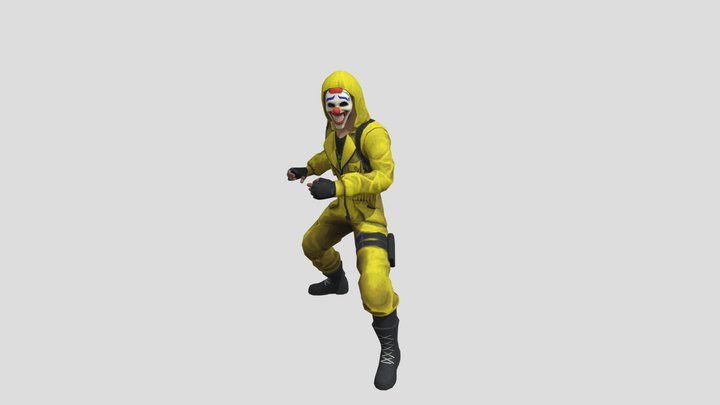 Yellow-criminal-free-fire 3D Model