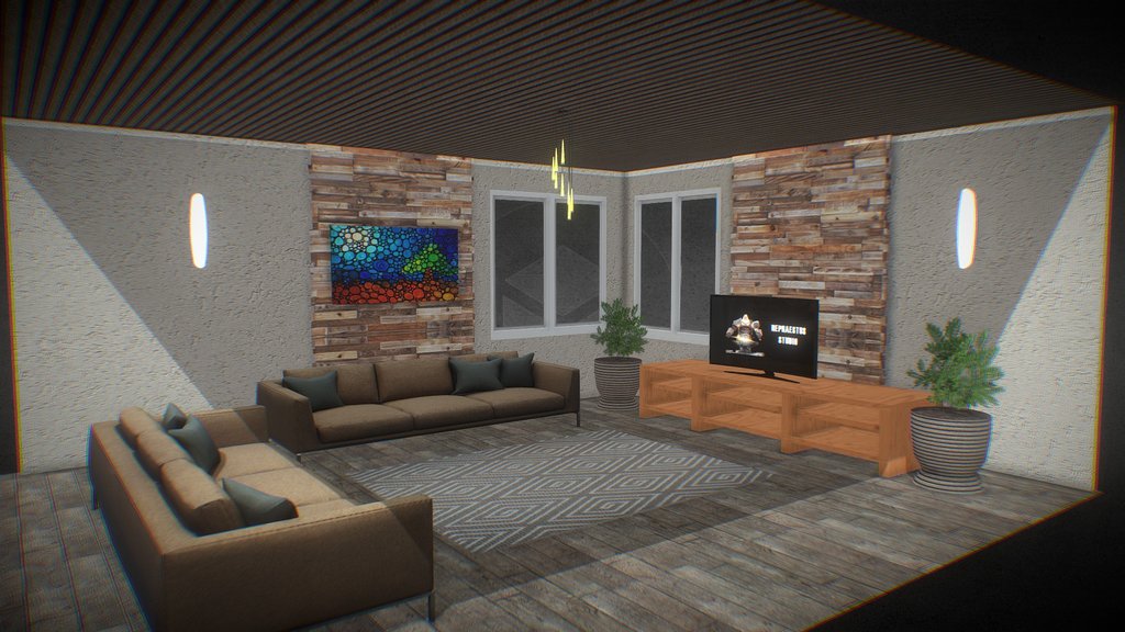 Living Room - A 3D model collection by rodericklaw - Sketchfab