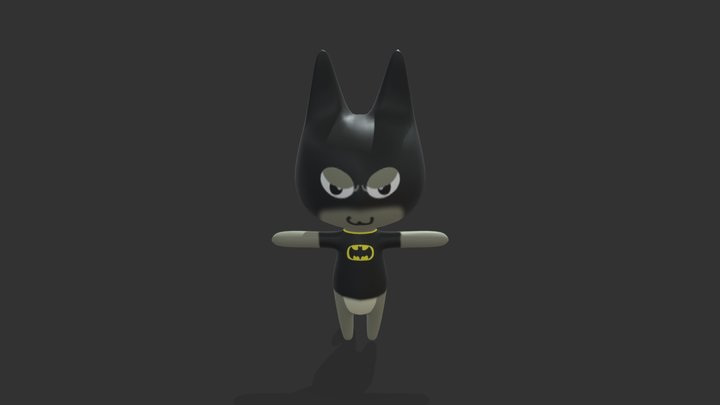 Batman Furry (Animal Crossing Cat) 3D Model