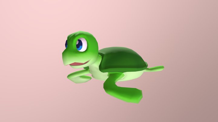 Little Turtle for unity game 3D Model