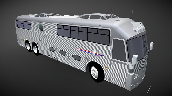 Silver Eagle Tour Bus "Zuma" 3D Model