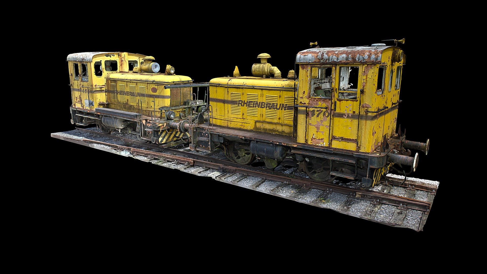 Yellow locomotives