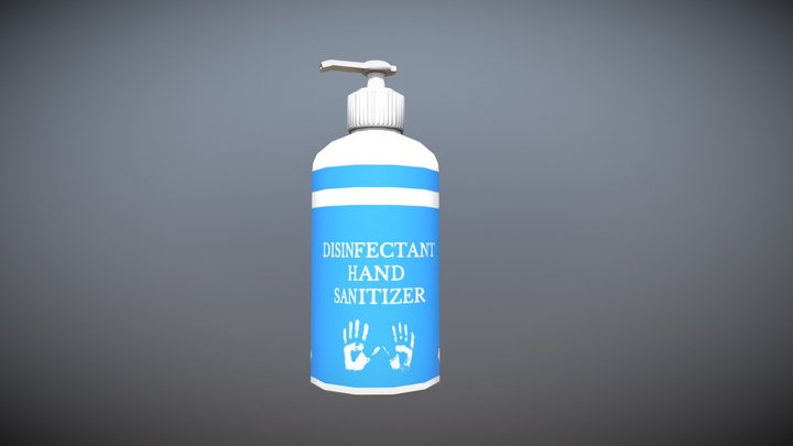 Game Ready Disinfectant Hand Sanitizer Bottle 3D Model
