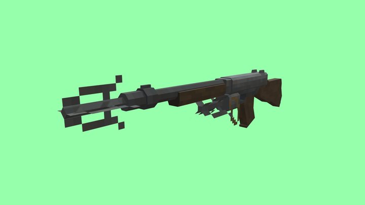 Minecraft Harpoon Gun 3D Model