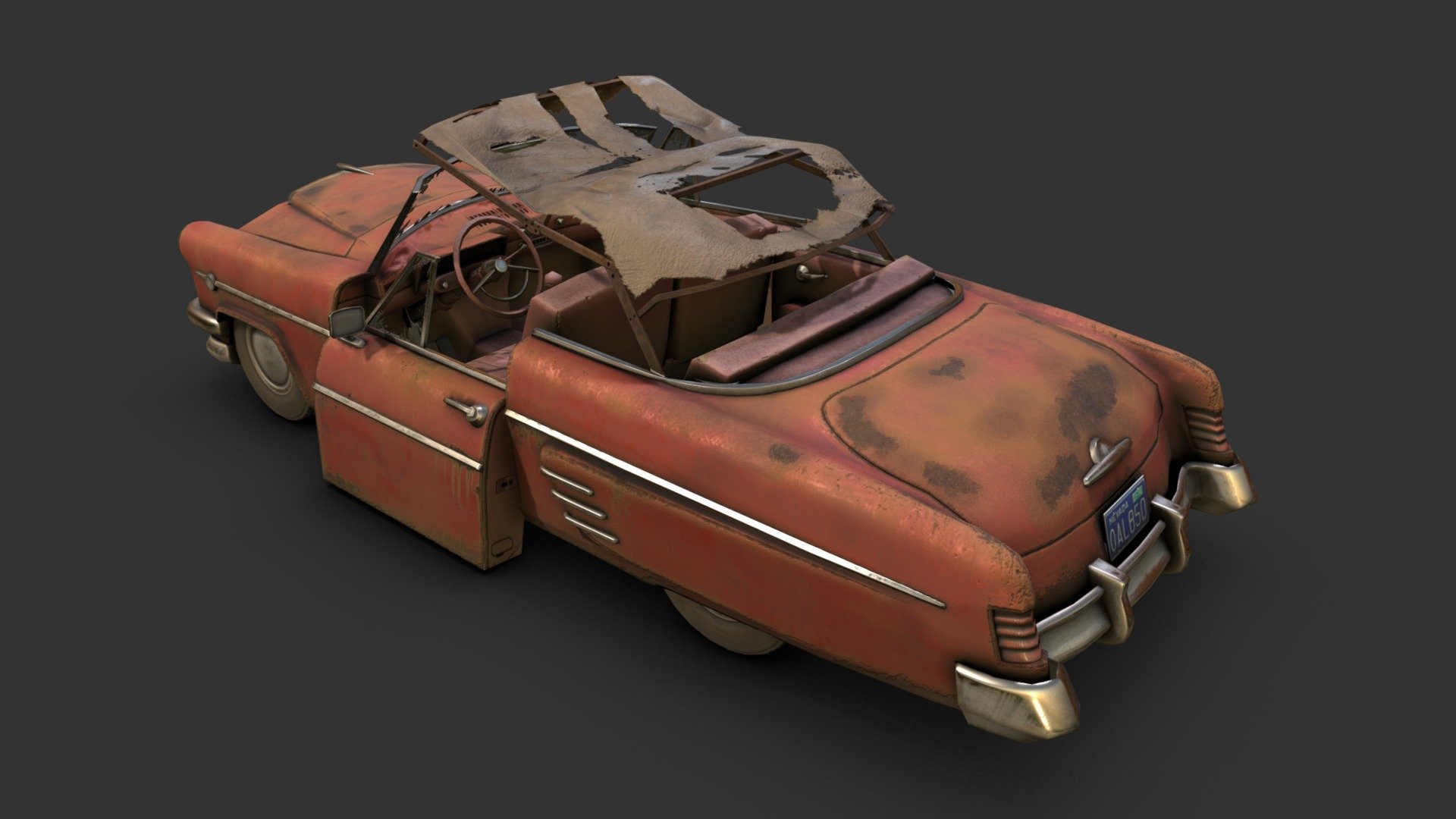 Abandoned Convertible - Buy Royalty Free 3D model by Renafox ...