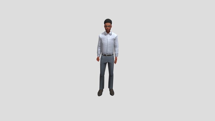 Man Standing W Briefcase Idle_Kinstyuri 3D Model