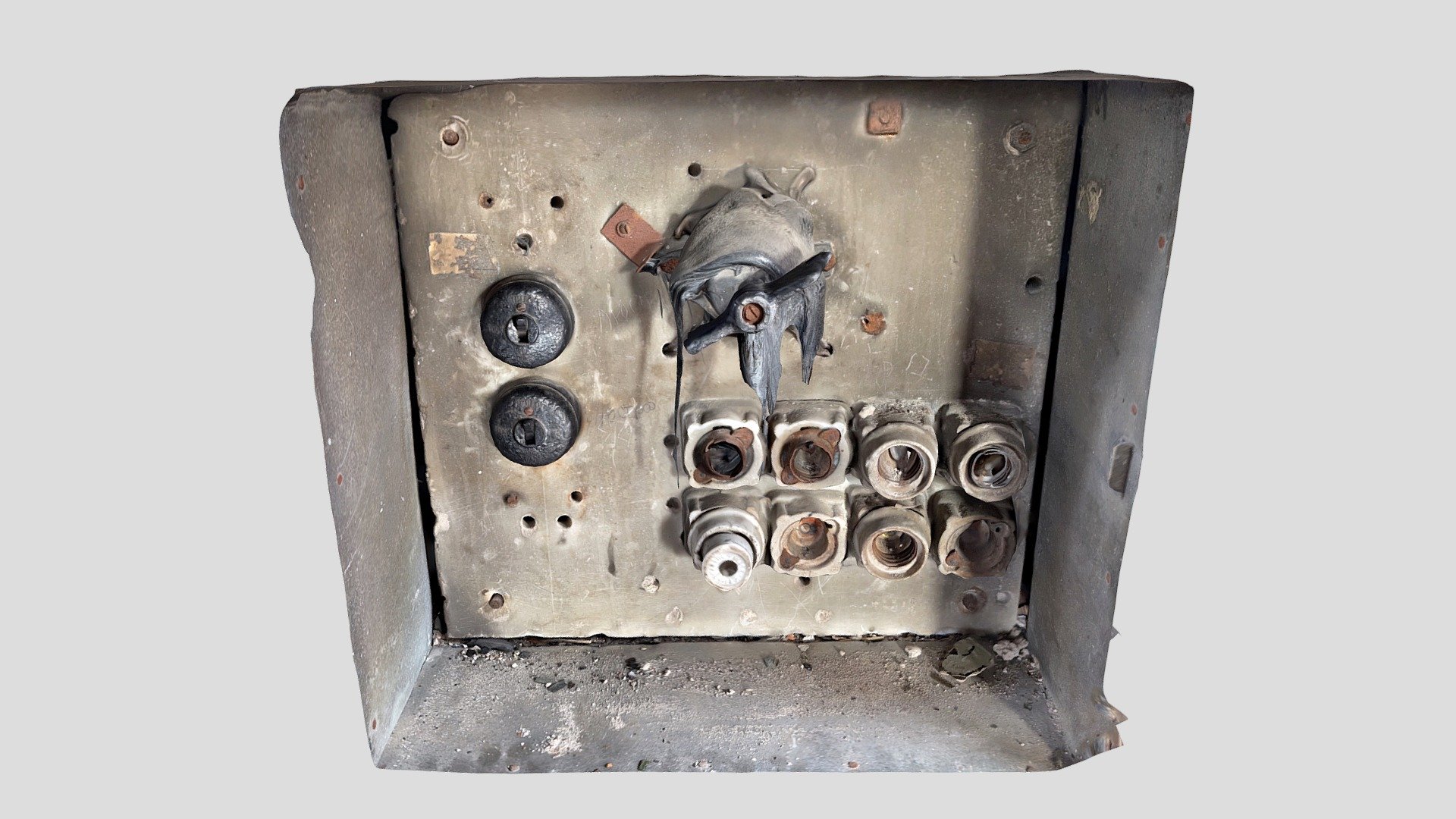 Burned soviet fuse box Download Free 3D model by yaro.pro [2beb849