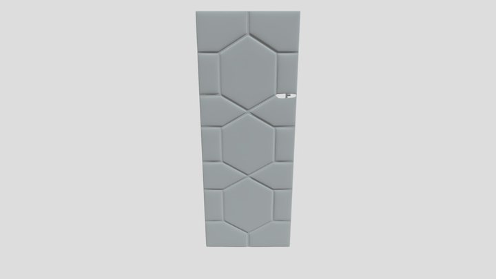 Hexagon Panel Wardrobe 3D Model
