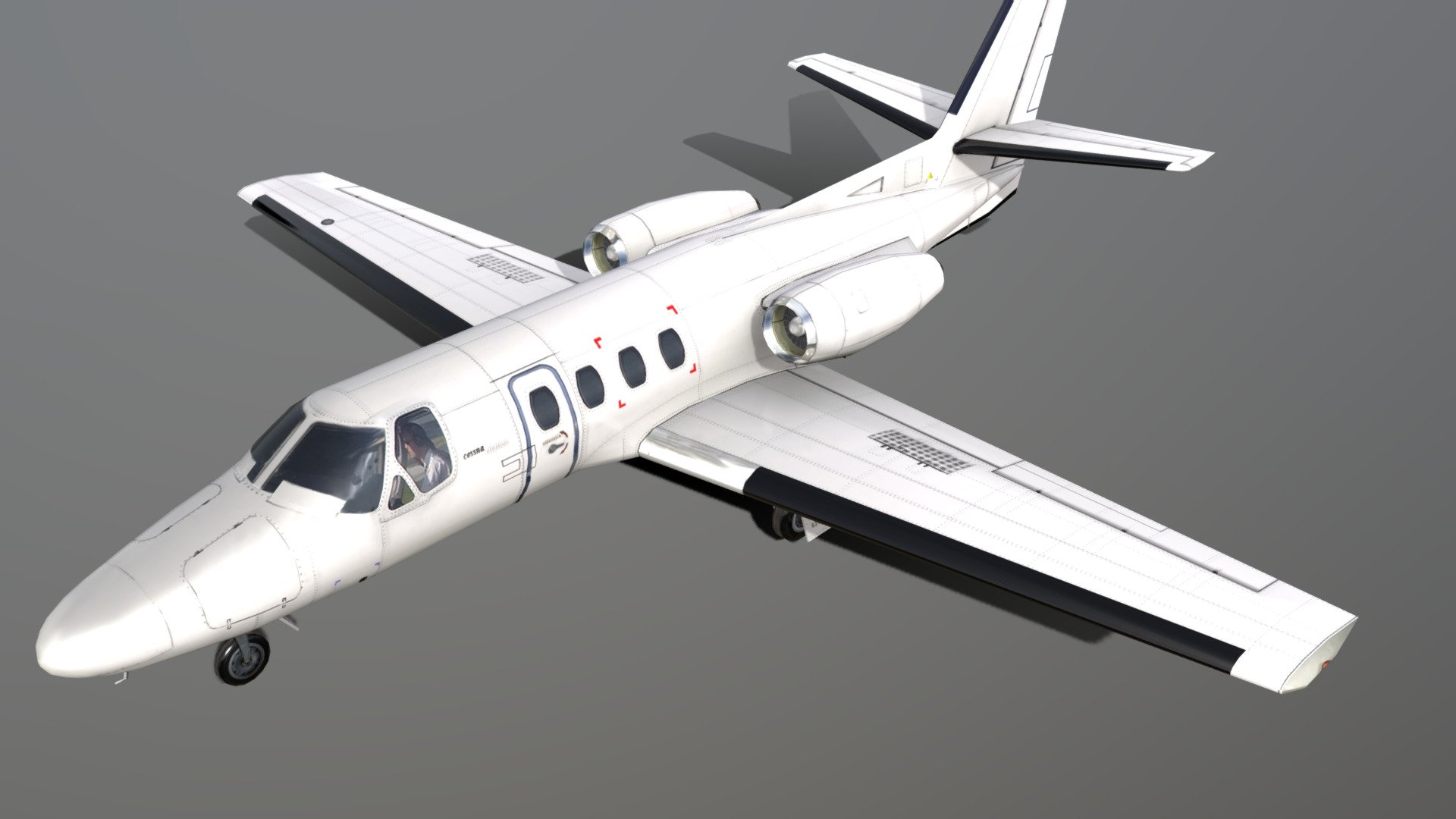 Cessna Citation Buy Royalty Free D Model By Paperscan Bee E Sketchfab Store