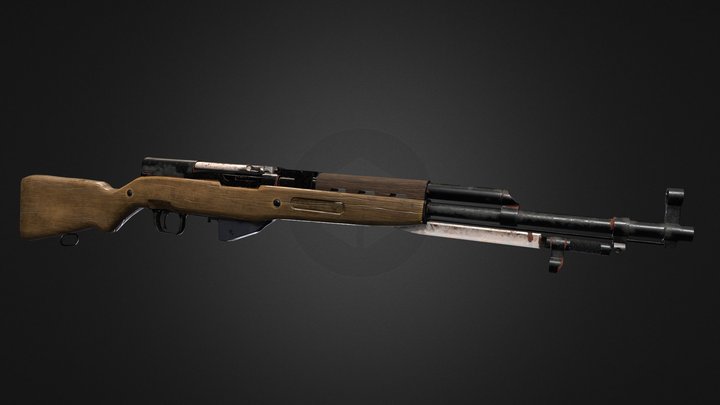 Vietnam war: sks rifle 3D Model