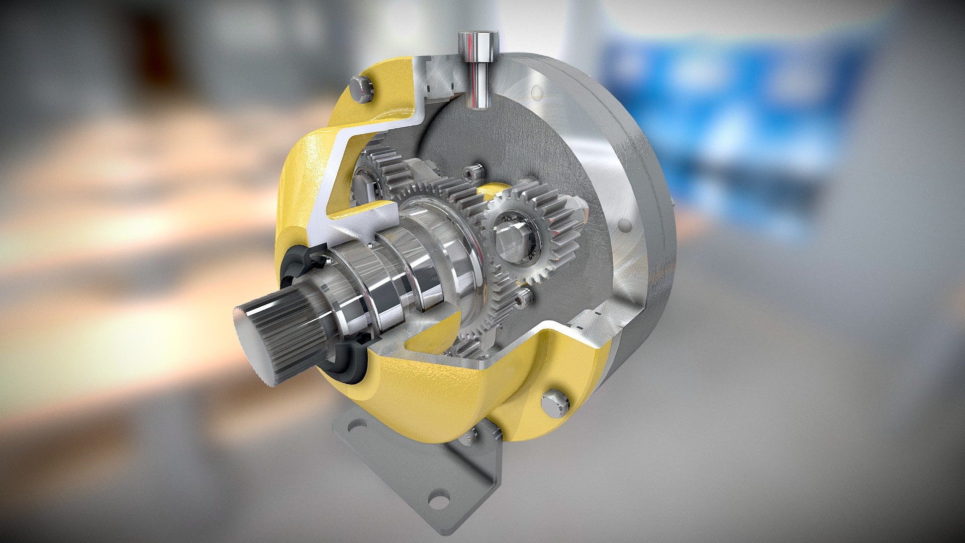 Gearbox Download Free 3D model by TFLEX CAD ST (Free