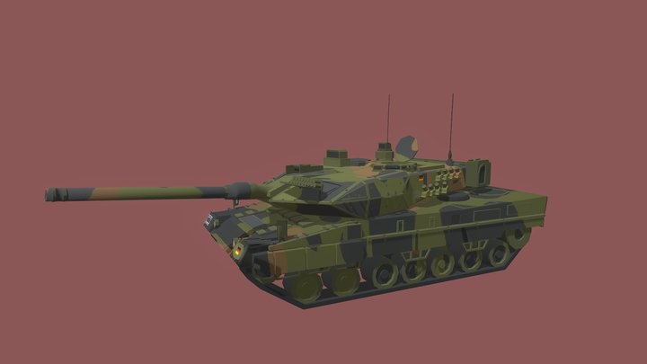 Leopard 2A7 3D Model