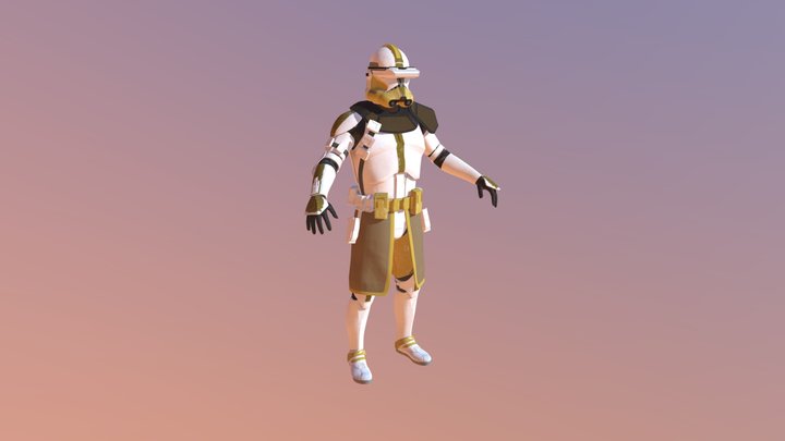 Clone Commander Bly 3D Model