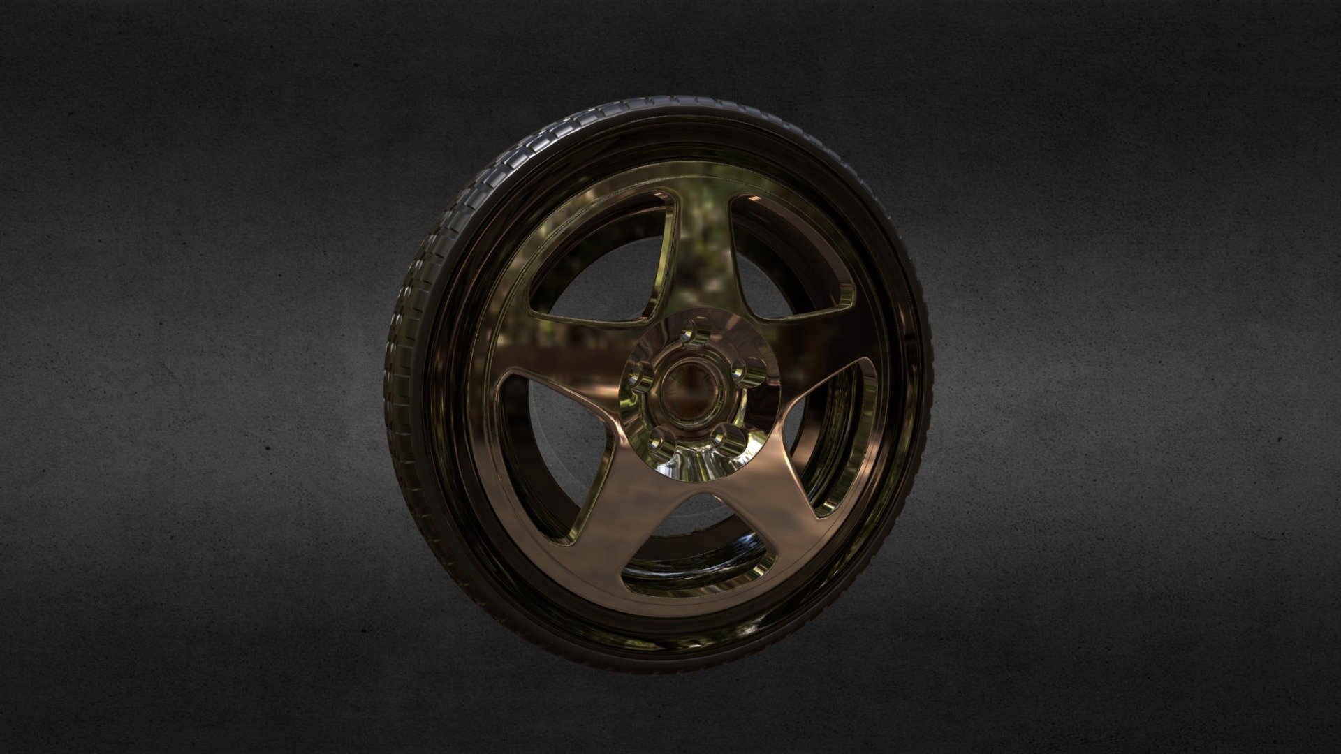 Simple Sports Car Wheel