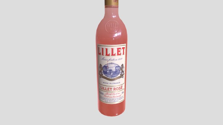 Lillet Rosé 3D Model