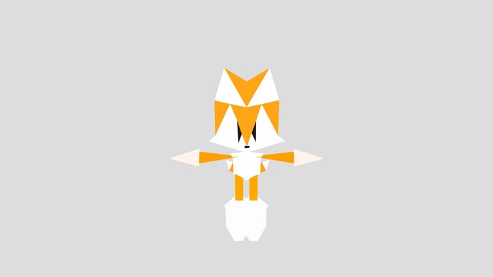 tails very low poly 3D Model