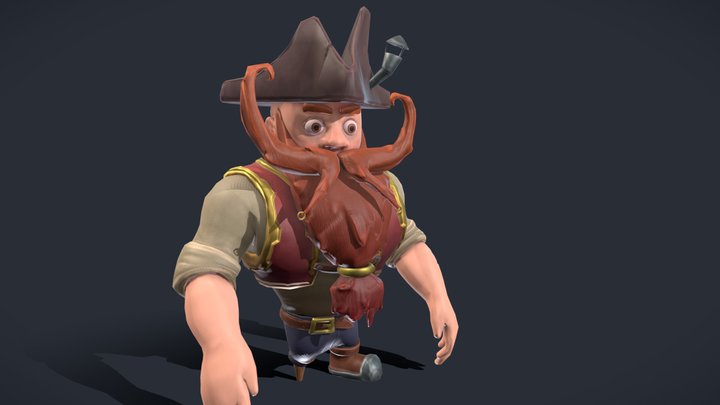 Captain CigaArrr 3D Model