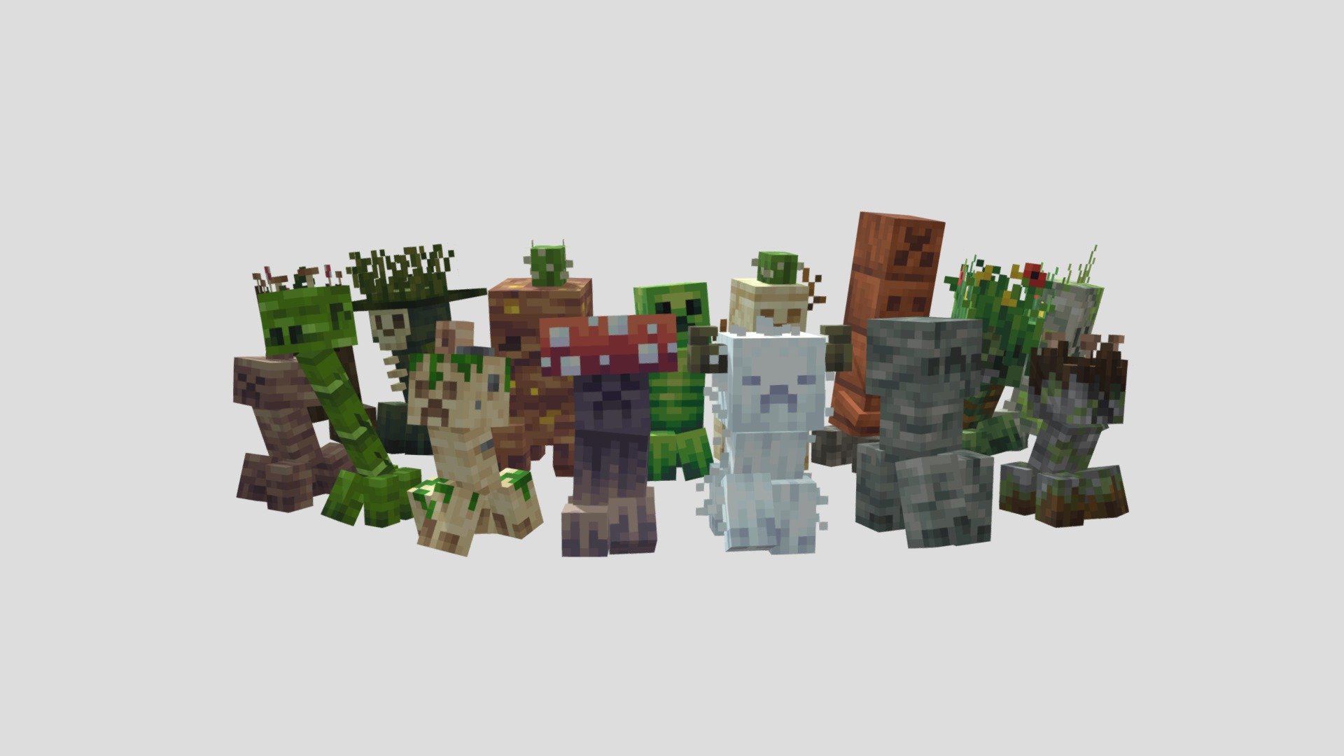 Pixel Papercraft - all creeper - mod creeper overhaul (part1)