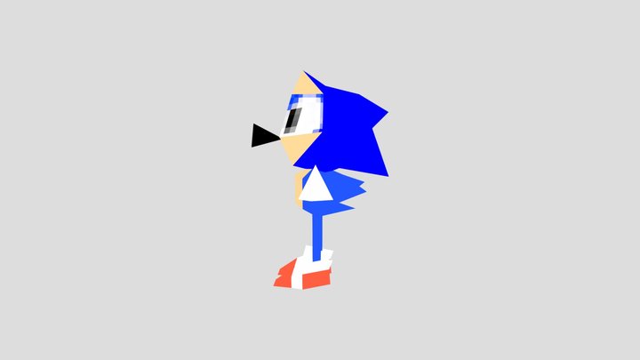 Sonic Majin Sonic R style - Download Free 3D model by MatiasH290 [fc0a120]  - Sketchfab