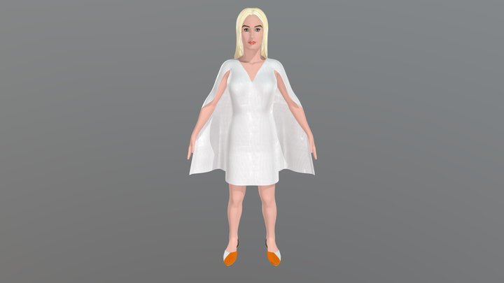 Estilo de cabelo 3D para menina V94 Modelo 3D - TurboSquid 1807102