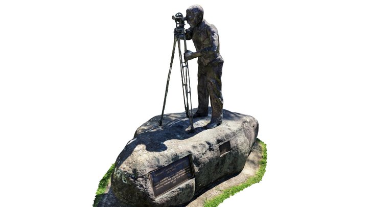 Chief Surveyor Statue - New Plymouth, NZ 3D Model