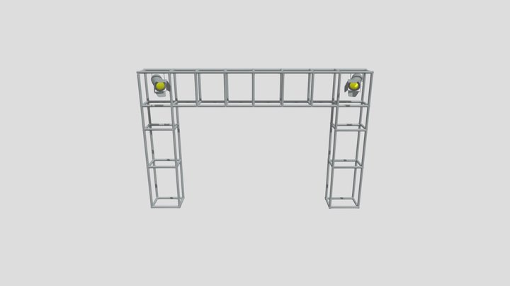 Stage Rack With Lights 3D Model