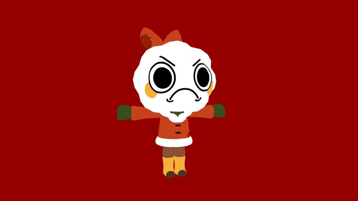 Bundled up Shrimpo // Dandy's world rigged 3D Model