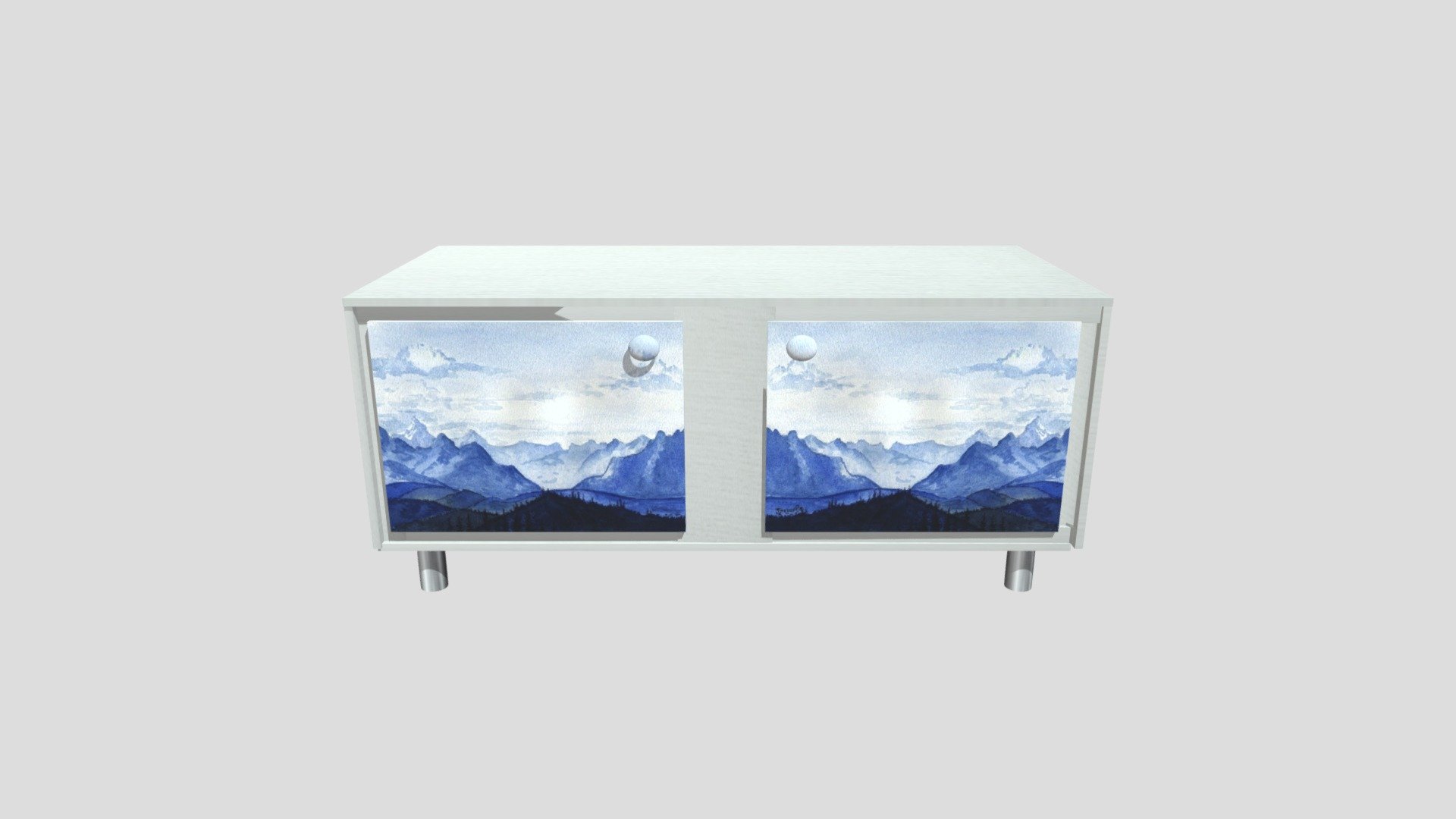 Shelf With Mountains