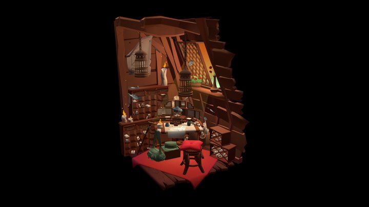 DAE Crib  - Pigeon postal service 3D Model