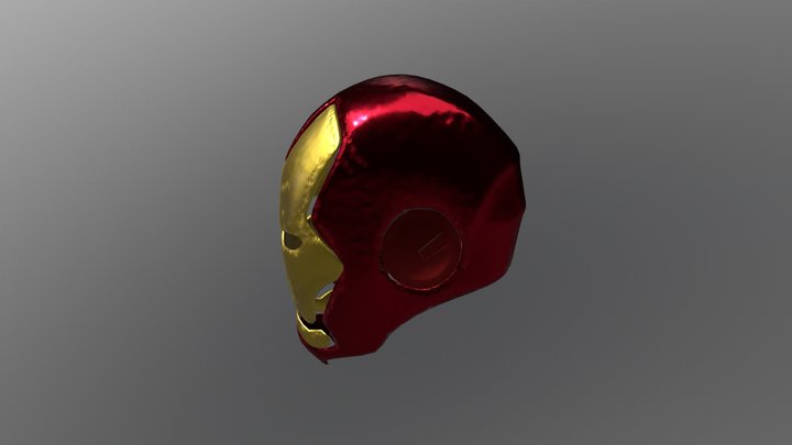 Iron Man Mask Old 3D Model