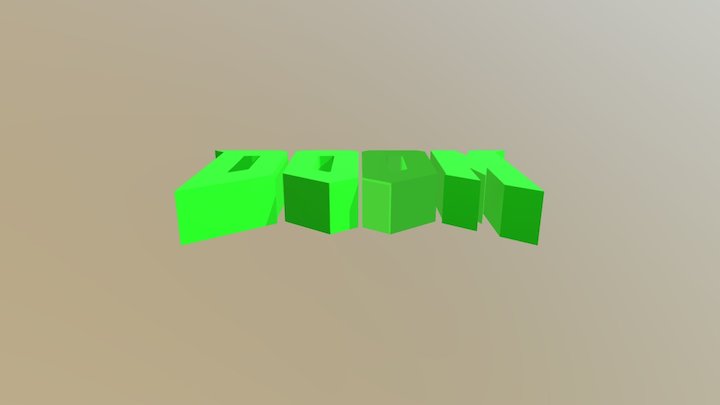 DOOM Logo 3D Model