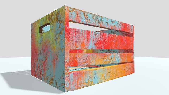 Painted box 3D Model