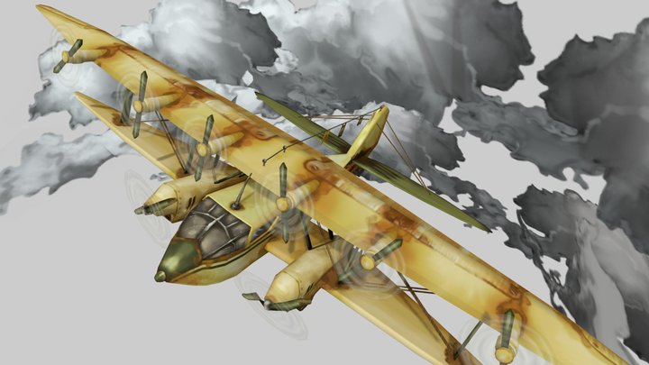 DAE Rustairborn - Stylised Dragon Rapide 1936 3D Model