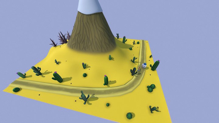Marshmallow in Desert 3D Model