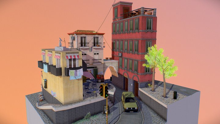 Cityscene Napoli 3D Model