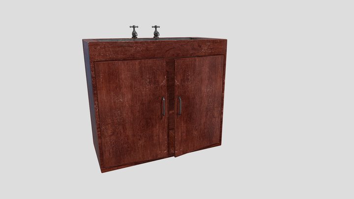 Cabinet Washbasin 3D Model