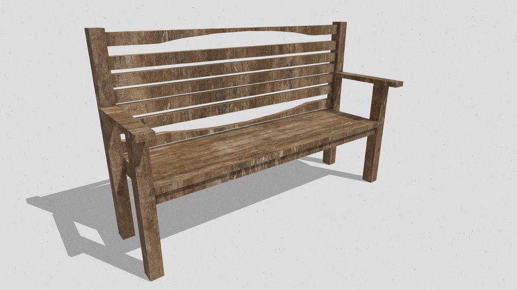 old wooden bench