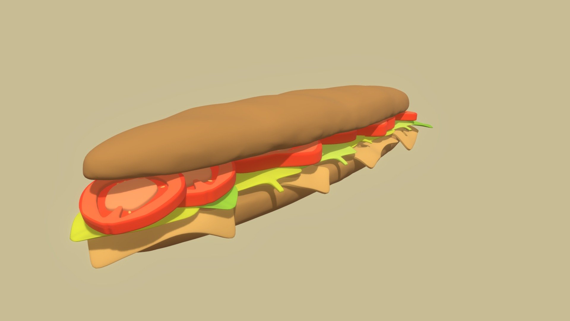 Sandwich Download Free 3D model by Citron Vert (citron.vert