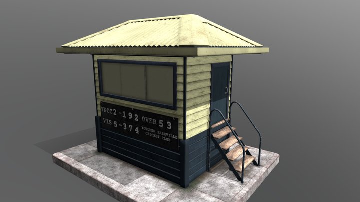 Cricket Scoreboard 3D Model