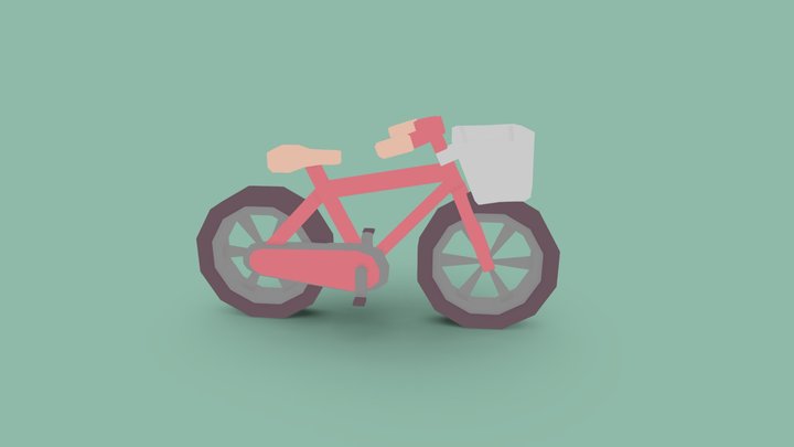 Low-Poly bike 3D Model