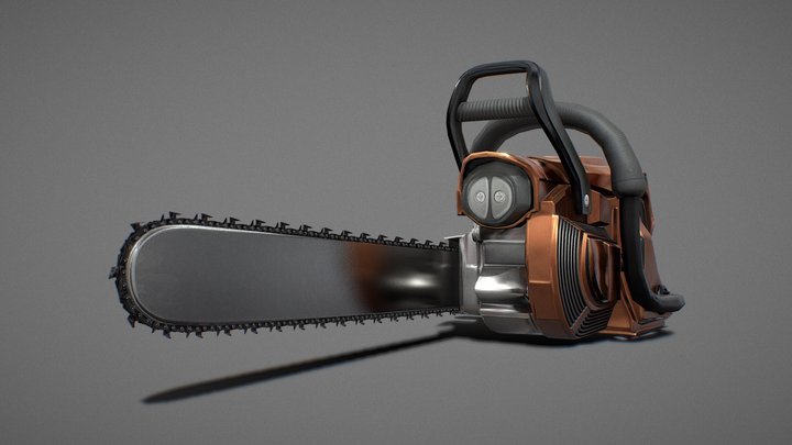 Animated Chainsaw 3D Model
