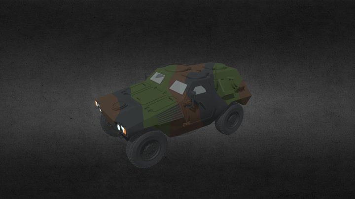 VBL Panhard Militaire French Camo 3D Model