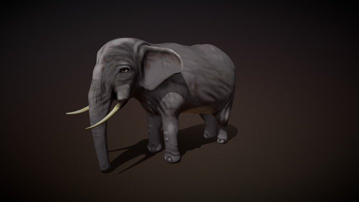 #1 Cartoony Elephant 3D Model