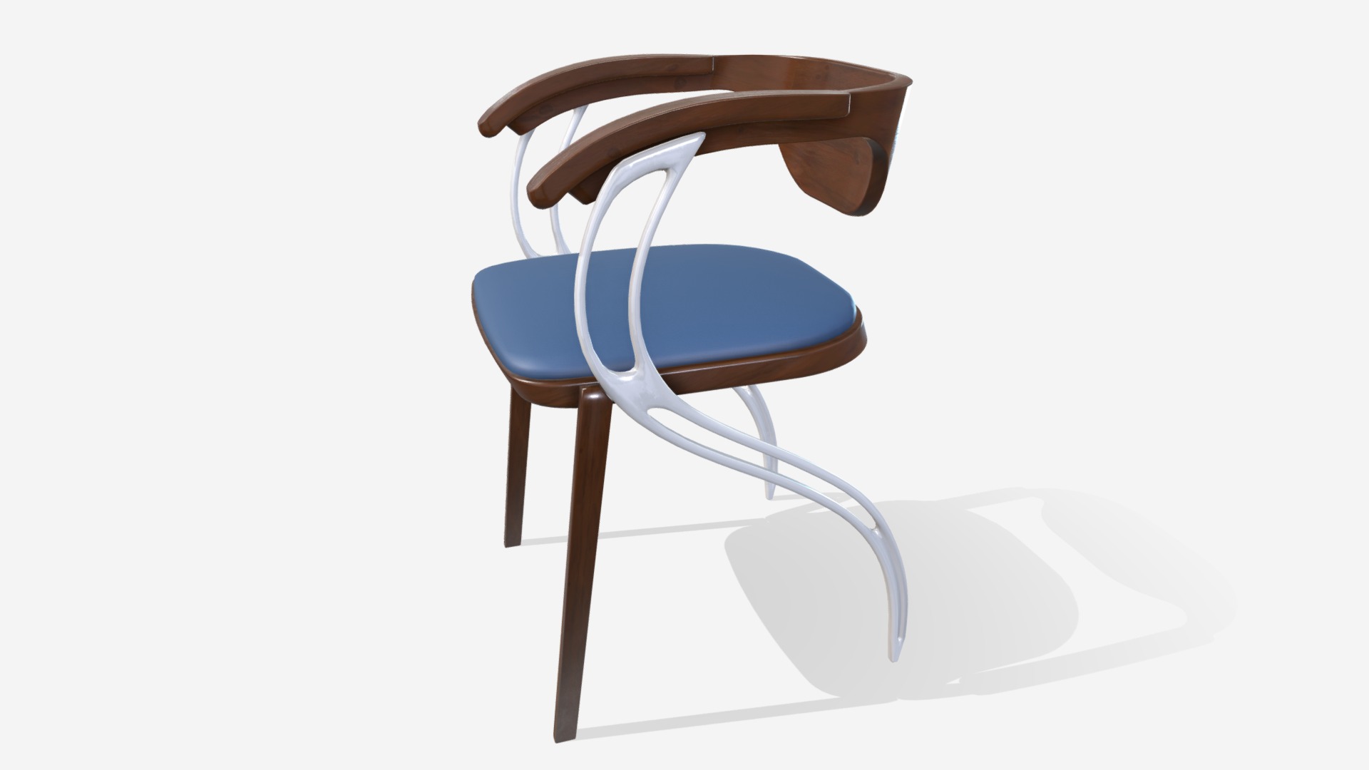 3D model Sebastian Chair - This is a 3D model of the Sebastian Chair. The 3D model is about a chair with a cushion.