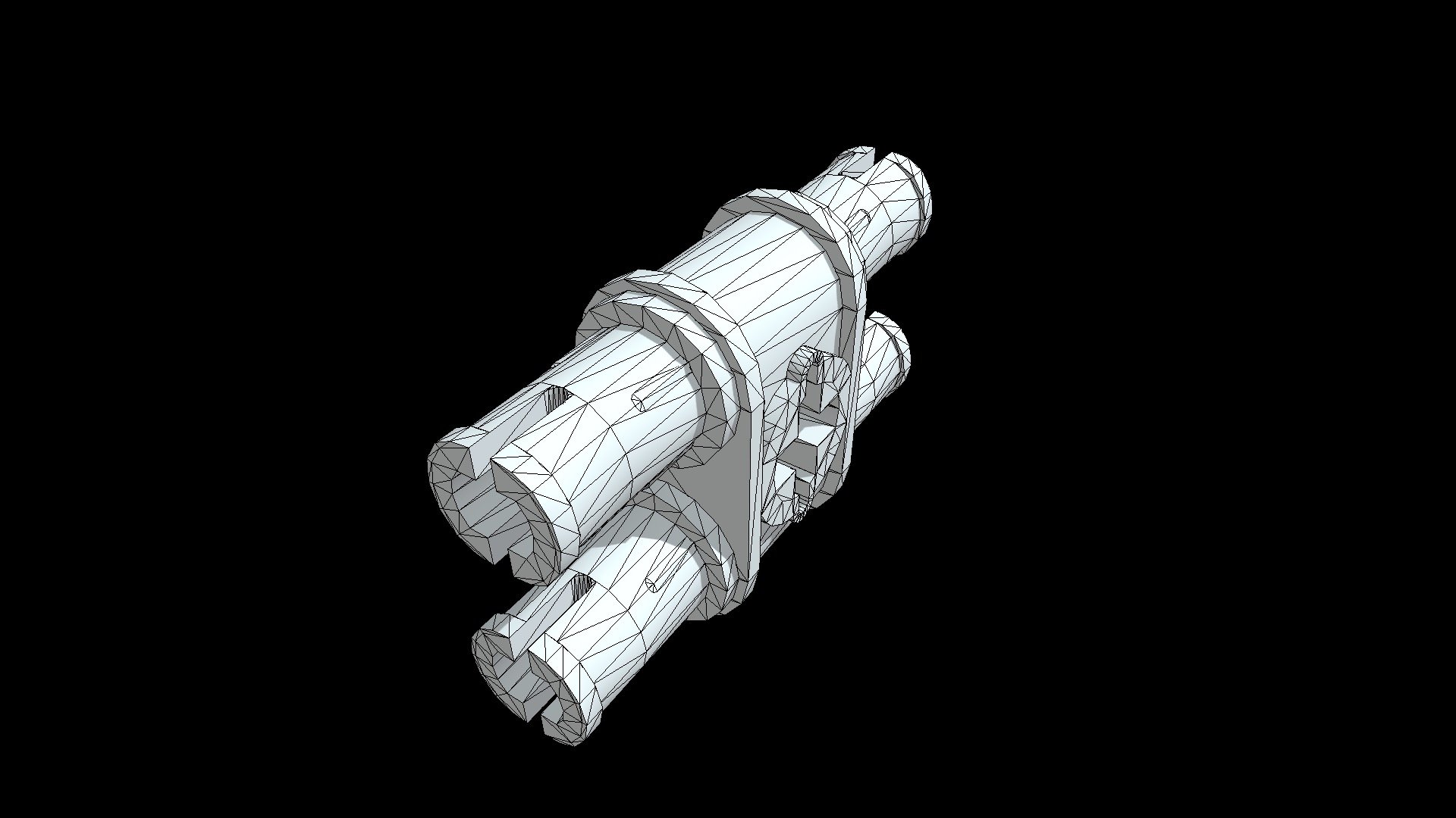 Pin Double with Axle Hole with Squared Pin Holes